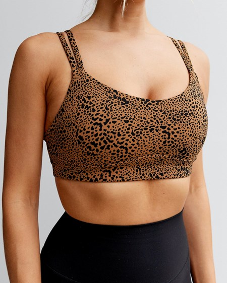 Agile Camel Print LSKD Vogue Sports Bra | UA3612708