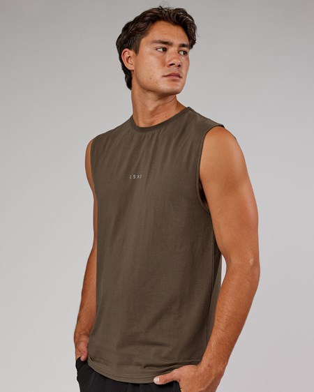 Army Green LSKD Base FLXCotton Tank | YK2147086