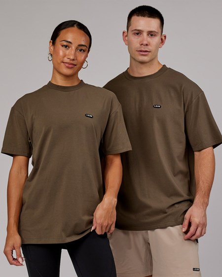 Army Green LSKD Capsule FLXCotton Tee Oversize | SA0259368