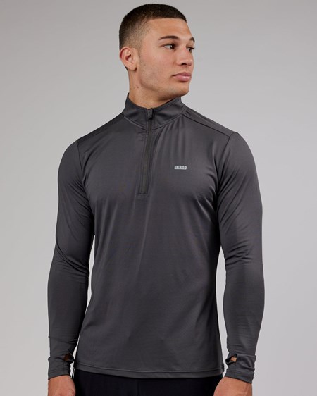 Asphalt LSKD Streamlined 1/4 Zip Active Long Sleeve | BU7283615