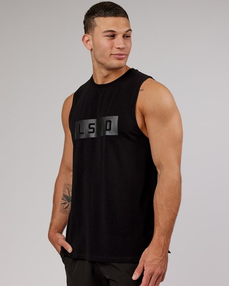 Black / Black LSKD Strength FLXCotton Training Fit Tank | VS5826301