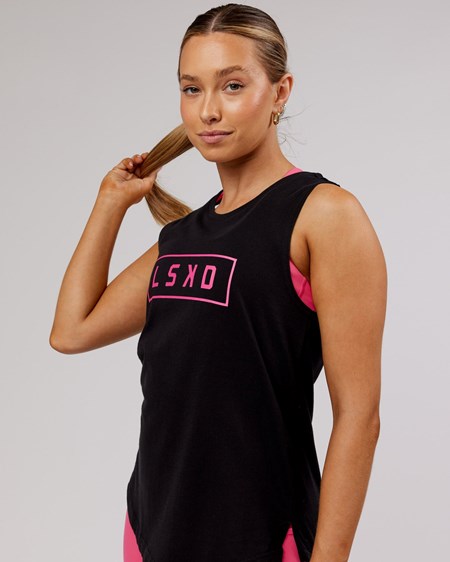 Black / Flamingo LSKD Luna Tank | EJ8925604