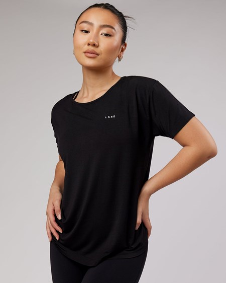 Black LSKD Air Slouch Tee | RZ8602179