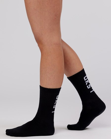 Black LSKD Brand Crew Sock | TW6392048