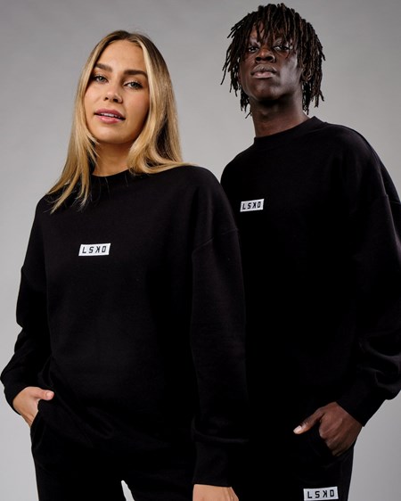 Black LSKD Cornerstone Sweater Oversize | QC9832041