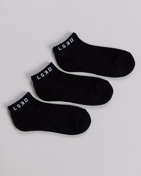 Black LSKD Daily 3 Pack (Ankle Sock) | NJ8263407