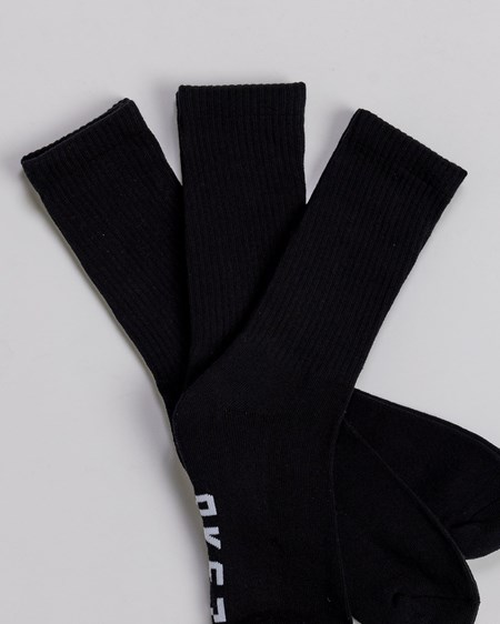 Black LSKD Essential 3 Pack Crew Sock | GI5241670