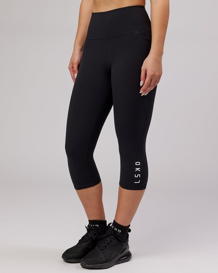 Black LSKD Flux 3/4 Length Legging | QM6237519