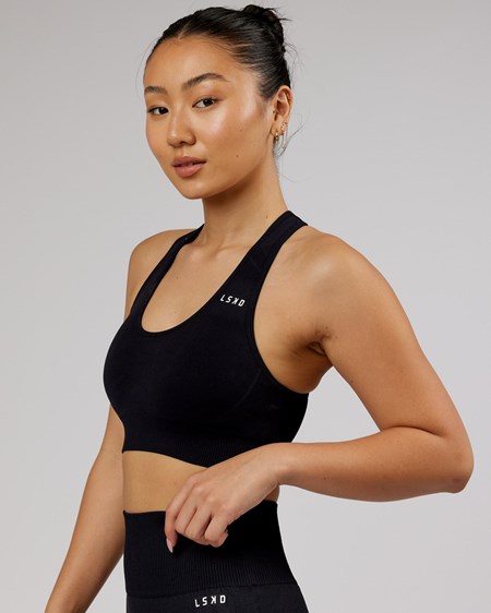 Black LSKD Limitless Seamless Sports Bra | HF0573482