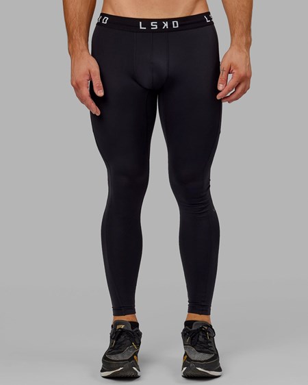 Black LSKD Mens Perform Full Length Tight | EH1578304