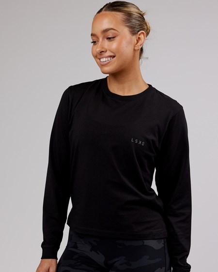 Black LSKD PimaFLX LS Tee | UO6512084