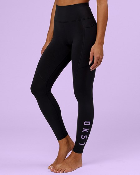 Black / Lilac LSKD Rep Full Length Legging | FM0647913