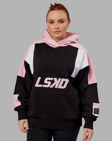 Black / Petal Pink LSKD Slam Hoodie Oversize | BW5604921