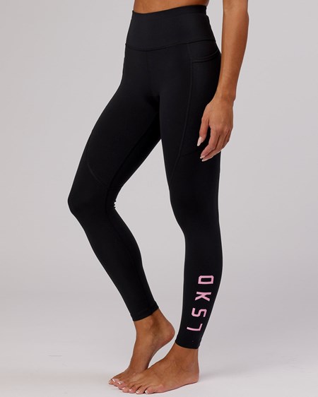 Black / Pink Frosting LSKD Rep Full Length Legging | HG7095832