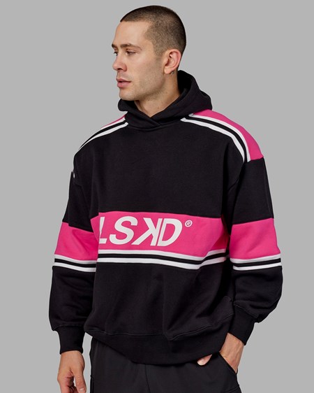 Black / Pink LSKD A-Team Hoodie Oversize | QG6879431