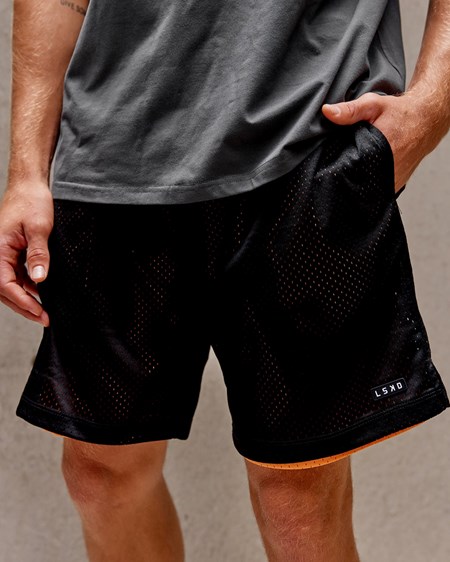 Black / Tangerine LSKD Hyper Reversible Basketball Short | FK1972630