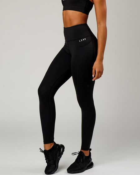 Black / White LSKD Rep Full Length Legging Small Logo | UG5193762