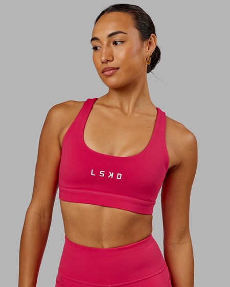 Boysenberry LSKD Rep Sports Bra Small Logo | PL9627518