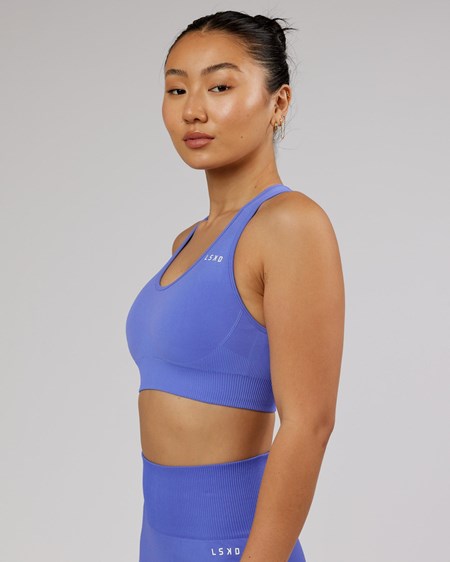 Cornflower Blue LSKD Limitless Seamless Sports Bra | FA1635924