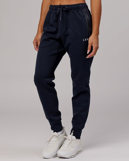 Dark Navy LSKD Womens Athlete ForgedFleece Trackpant | QC9304571