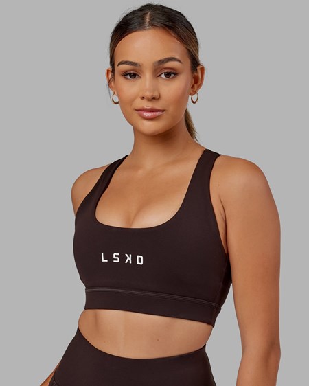 Dark Walnut LSKD Rep Sports Bra Small Logo | CH6287093