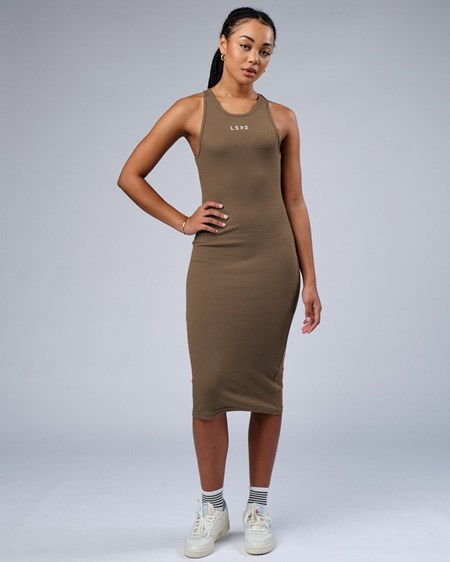 Fossil LSKD All Day Ribbed Midi Dress | ME3286754