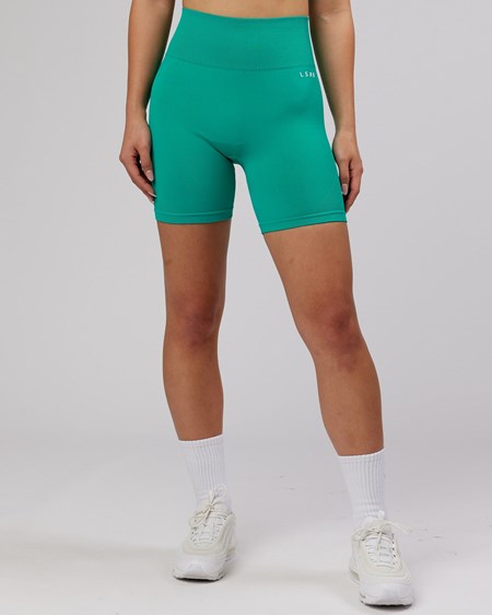 Hyper Teal LSKD Limitless Seamless Mid-Length Bike Short | ZF7650382