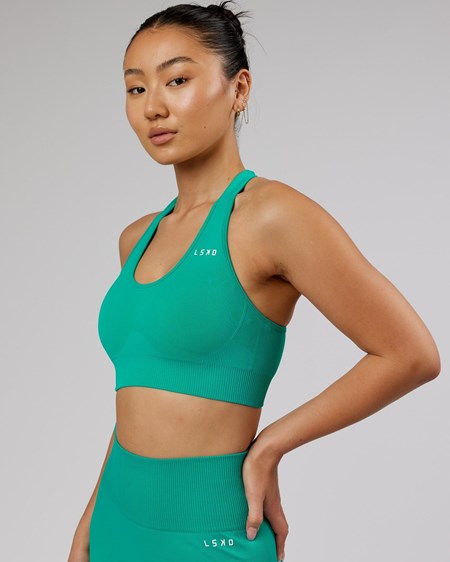 Hyper Teal LSKD Limitless Seamless Sports Bra | SI8759160