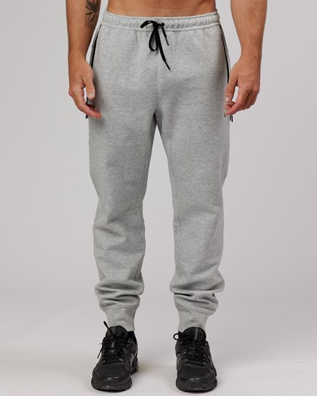 Lt Grey Marl LSKD Athlete ForgedFleece Zip Jogger | IL2695130