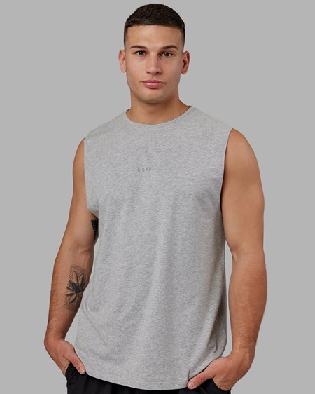 Lt Grey Marl LSKD Base FLXCotton Tank | BN4798105