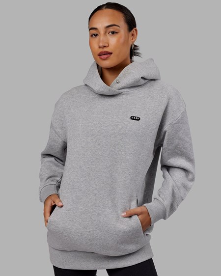 Lt Grey Marl LSKD Capsule Hoodie Oversize | CS5230719