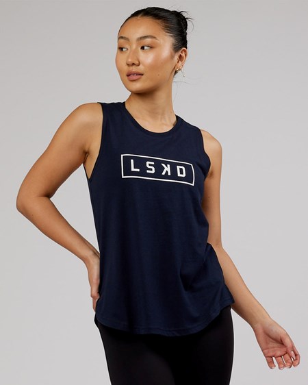 Navy / White LSKD Luna Tank | YC9637580