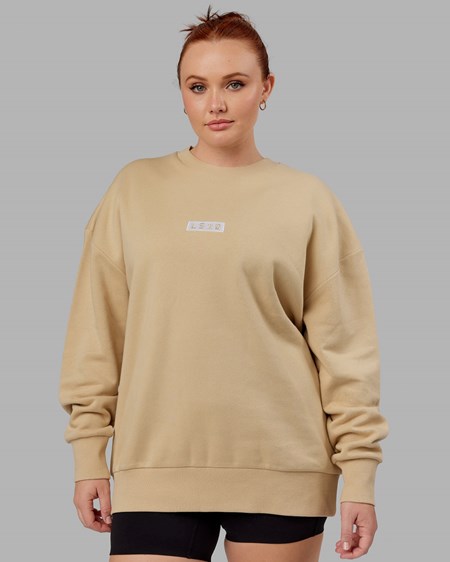 Pale Khaki LSKD Cornerstone Sweater Oversize | YA2738154