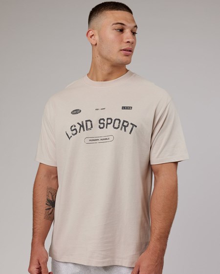 Shale Biege LSKD Free Throw Heavyweight Tee Oversize | HA3147256