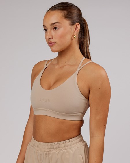 Taupe LSKD Movement Sports Bra | BJ6098524