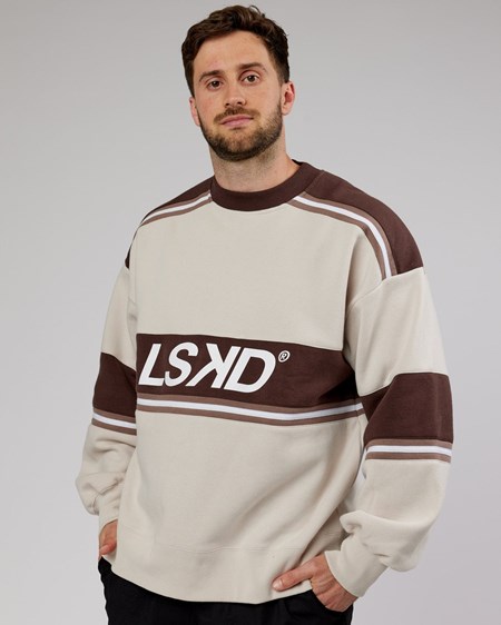 White / Deep Taupe LSKD A-Team Sweater Oversize | FM1578403