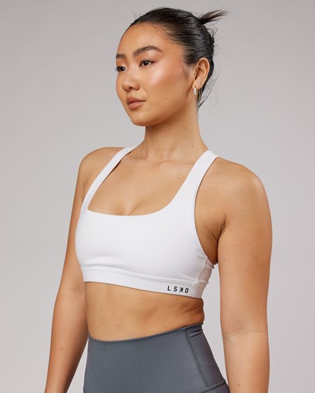 White LSKD Base Sports Bra | VI5039287