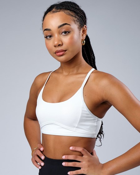 White LSKD Contour Sports Bra | MS5406328