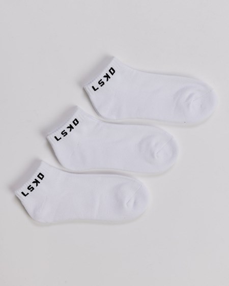 White LSKD Daily 3 Pack (Ankle Sock) | GQ7462185