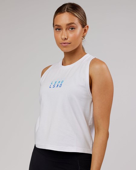 White LSKD Energy FLXCotton Tank | UH3925781