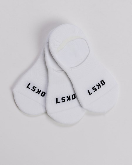 White LSKD Performance No Show 3 Pack Sock | DV6513290