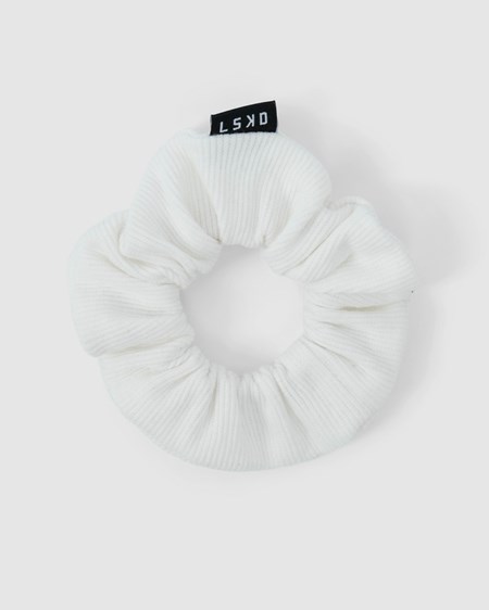 White LSKD Rib Scrunchie | PT9435160