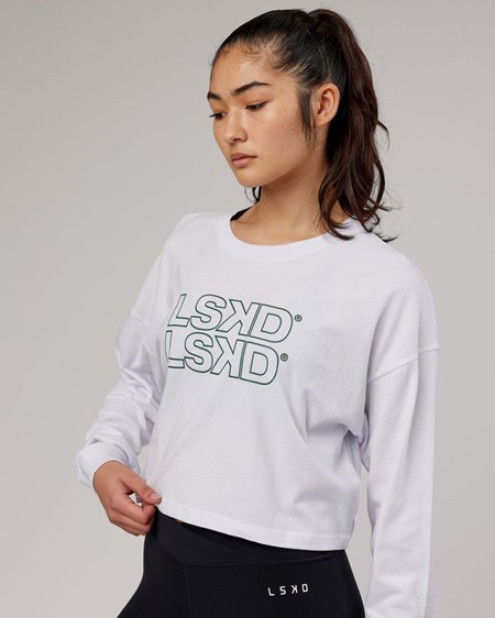 White LSKD Stacks Up LS Tee | FQ8052639