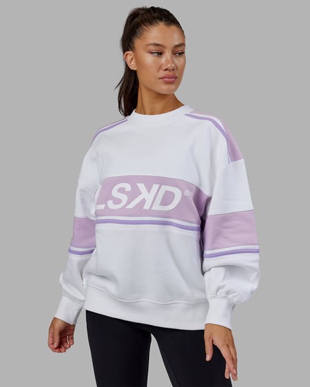 White / Pale Lilac LSKD A-Team Sweater Oversize | WF2973160