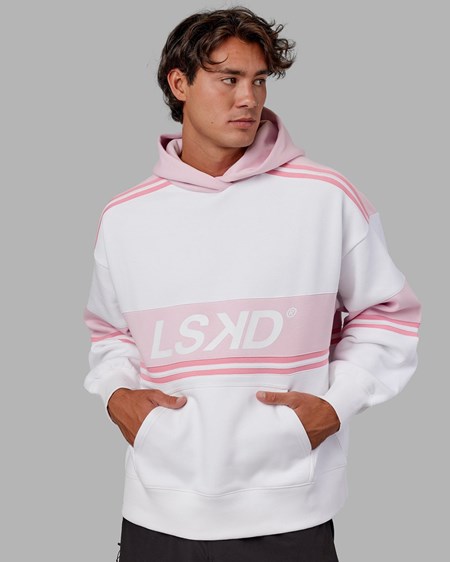 White / Petal Pink LSKD A-Team Hoodie Oversize | MA8159026